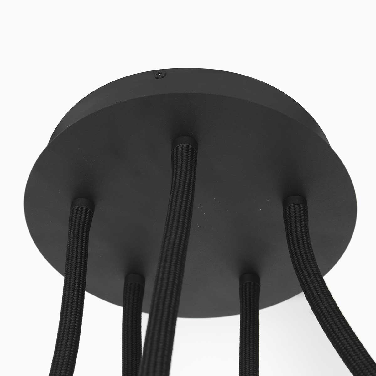 Plafondlamp Turound 3375ZW – Zwarte design lamp met glas, 91,5 cm, draaibaar en kantelbaar, Steinhauer, LED, dimbaar, 5000 lumen