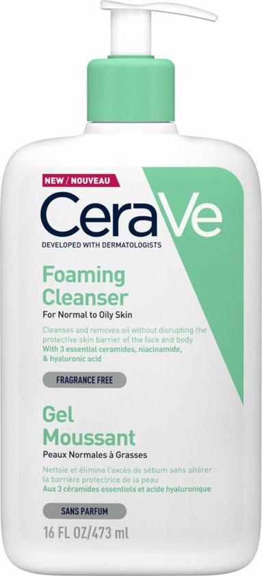 CeraVe Schuimende Reinigingsgel - voor normale tot vette huid - 473ml