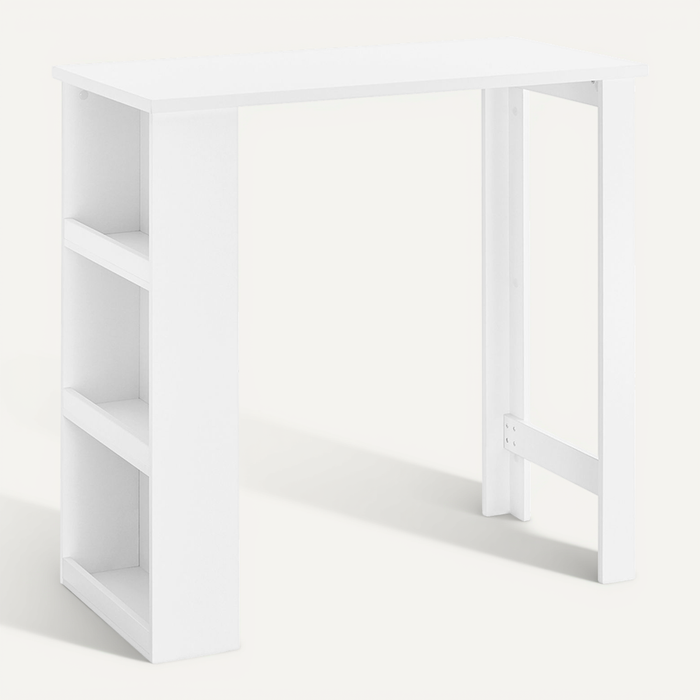 SoBuy Bartafel Wit - 112 x 57 x 106 cm - Met 3 Opbergplanken