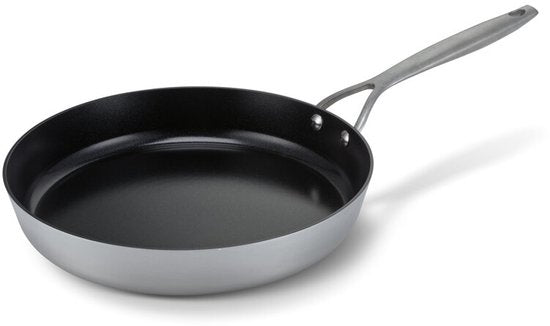 Brabantia Dusk Koekenpan Ø 28cm – 100% PFAS Vrij – Keramische Antiaanbaklaag - Inductie Koekenpan - Vaatwasser- en Ovenbestendig – Grijs