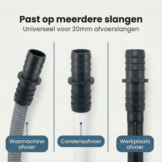Cheqo® Afvoerdoorverbinder - Afvoer Verbinder - Afvoer Koppeling - Afvoer Connector - Afvoer Verbinding - Afvoer Koppelstuk - Afvoer Mof - Afvoer Verloopstuk - Afvoer Rechte Koppeling