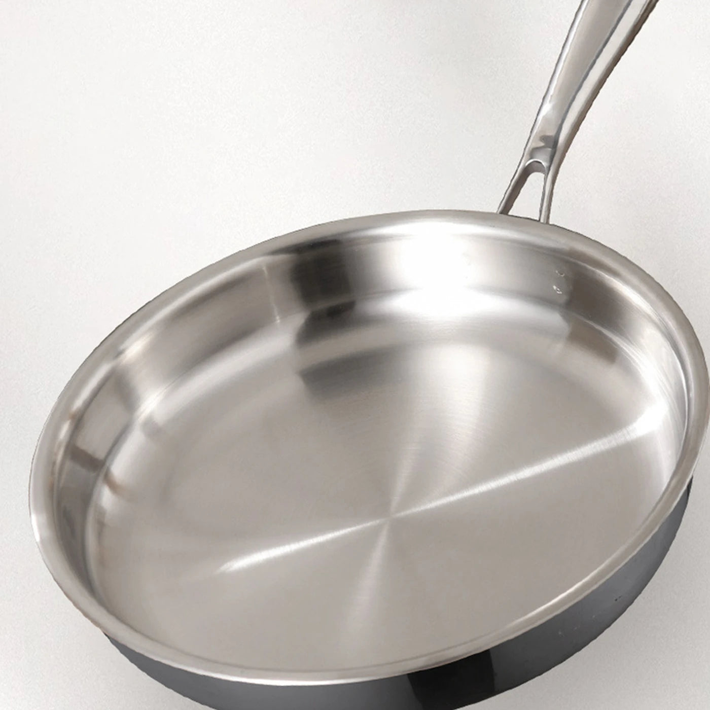 PURECOOK Tri-Ply RVS Koekenpan 28 cm - 304 RVS - Zilver - Geschikt voor Alle Kookplaten