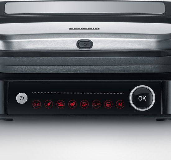 Severin KG2395 Contactgrill SEVINI Pro - 7 Automatische programma's - Antiaanbaklaag - tot 230 °C