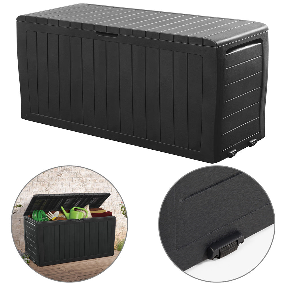 Keter Opslagbox Marvel Plus antraciet 117x45x57cm met wielen
