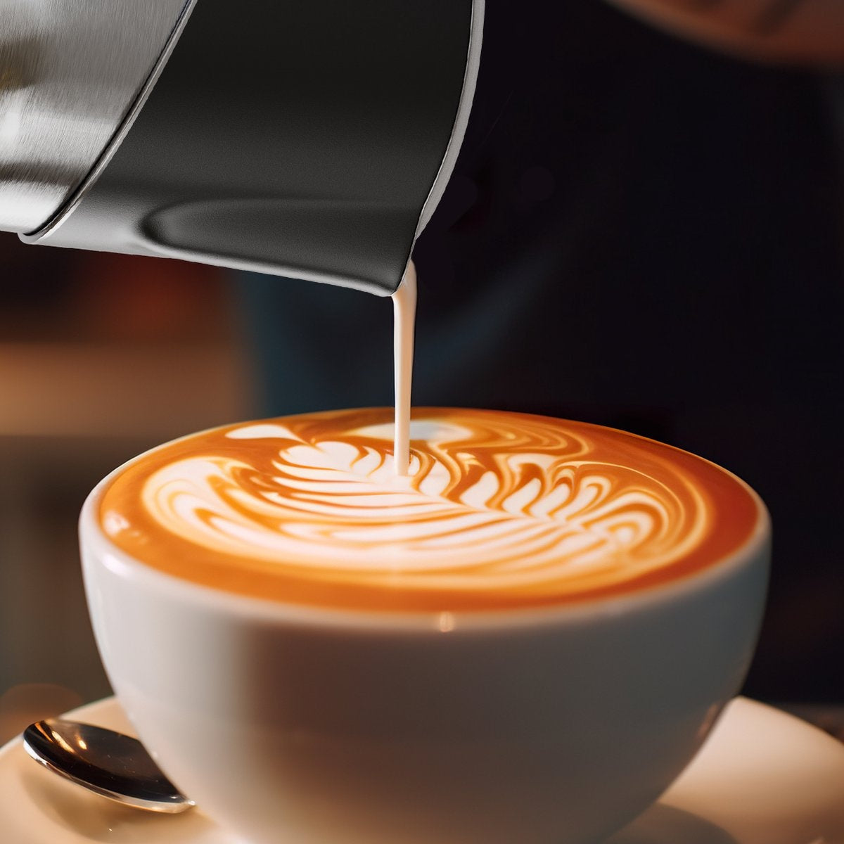 KitchenBrothers Elektrische Melkopschuimer - Vaatwasserbestendig - 4-in-1 - 400 ML - Voor 3 Cappuccino's - Zwart