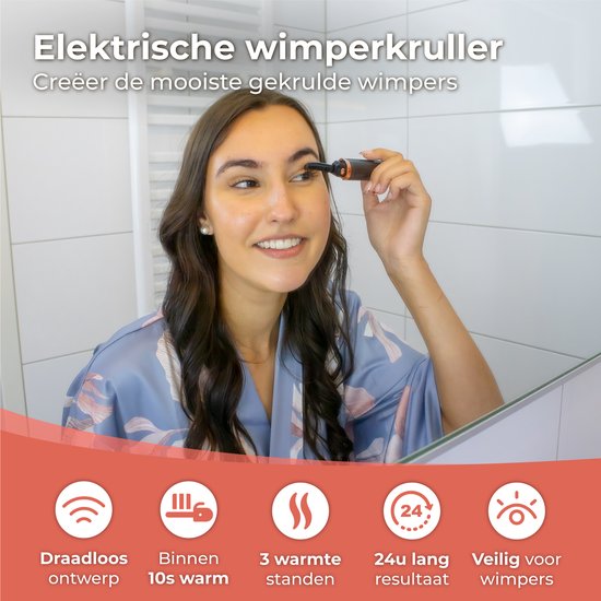 Nuvance - Elektrische Wimperkruller - Eyelash Curler - Verwarmde Wimperkruller - Lash Lift - 3 Temperatuurstanden - USB Oplaadbaar