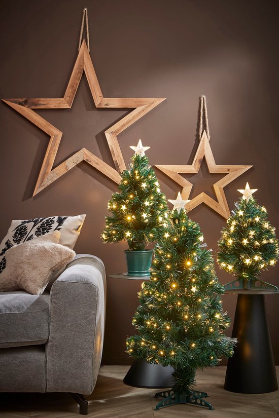 Luca Lighting Mercury Kunstkerstboom met Fibre Optic Verlichting - H45 x Ø25 cm - Groen
