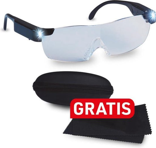 Zoom Magix LED | Geïntegreerd LED-licht en 160% vergroting | Polycarbonaat lenzen | Mighty Sight | duurzaam montuur - krasbestendige bril - veilig en comfortabel | Unisex design
