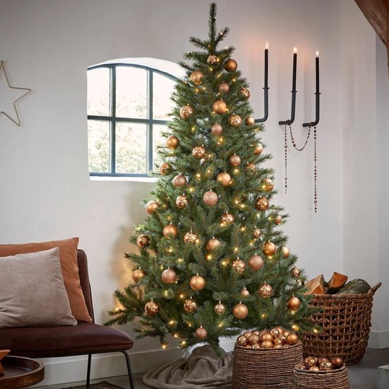 Black Box Trees Toronto Kunstboom h230xd140cm - Kerstboom met Realistische Frosted Naaldtips - Kerstversiering voor Binnen - Scharnierconstructie voor Snelle en Eenvoudige Opbouw - Groen