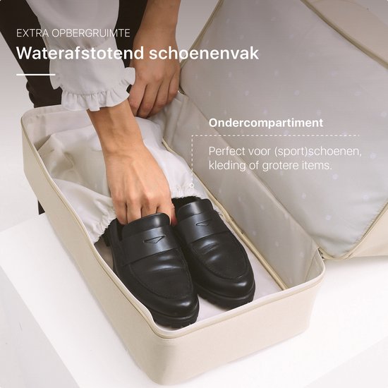 ONYX The Weekender Reistas voor Dames en Heren - 50L Weekendtas - Duffel Bag Handbagage - Ivory White