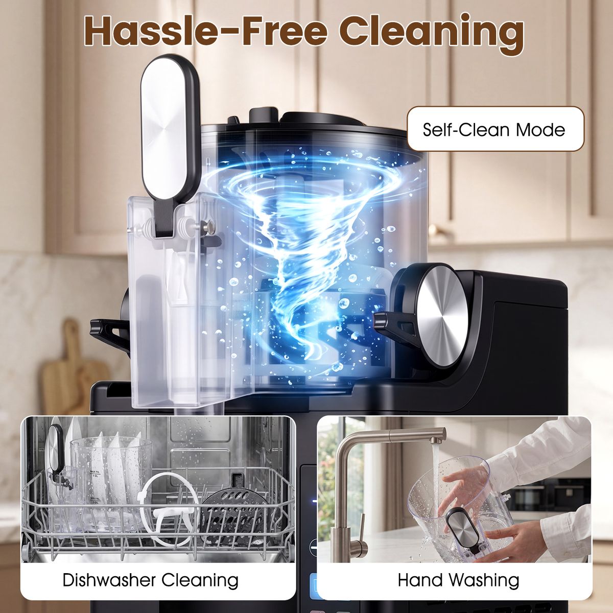 Coast Slushmachine - 1,5 liter - LED-touchbediening - Zelfreinigingsfunctie - Zwart