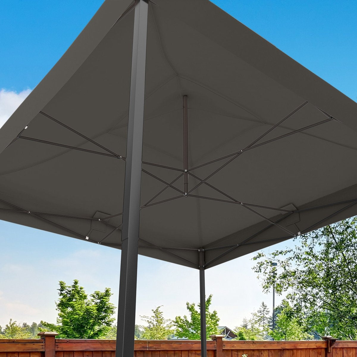 LifeGoods Partytent - 3x3 m - Antraciet - Easy Up Paviljoen met Zijwanden - Draagtas