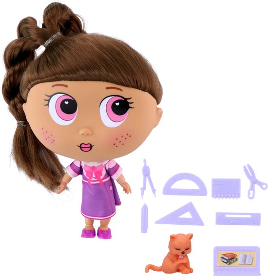 Eddy Toys Poppenset - Met Accessoires - 20x11x19cm - Schoolthema