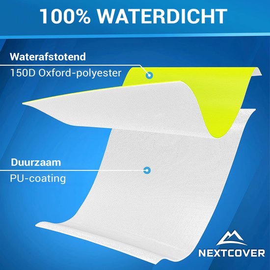 NEXTCOVER® Universele Rugzak Regenhoes [AquaShield] - Rugzak Regenhoes Waterdicht als extra bescherming voor rugzak waterdicht - Rugzak Regenhoes Reflecterend - Neongroen