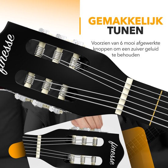 Finesse Akoestische Gitaar - Starterset - Nylon Snaren - Klassieke Gitaar - Gitaar Kind & Volwassenen