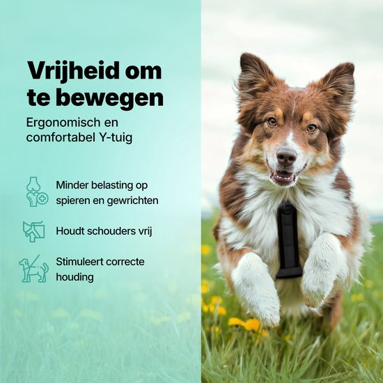 Jake en Jacky Hondentuigje Grote Honden - Anti-Trek Tuig - Y Tuig Hond - Hondenharnas - Zwart - Maat XL