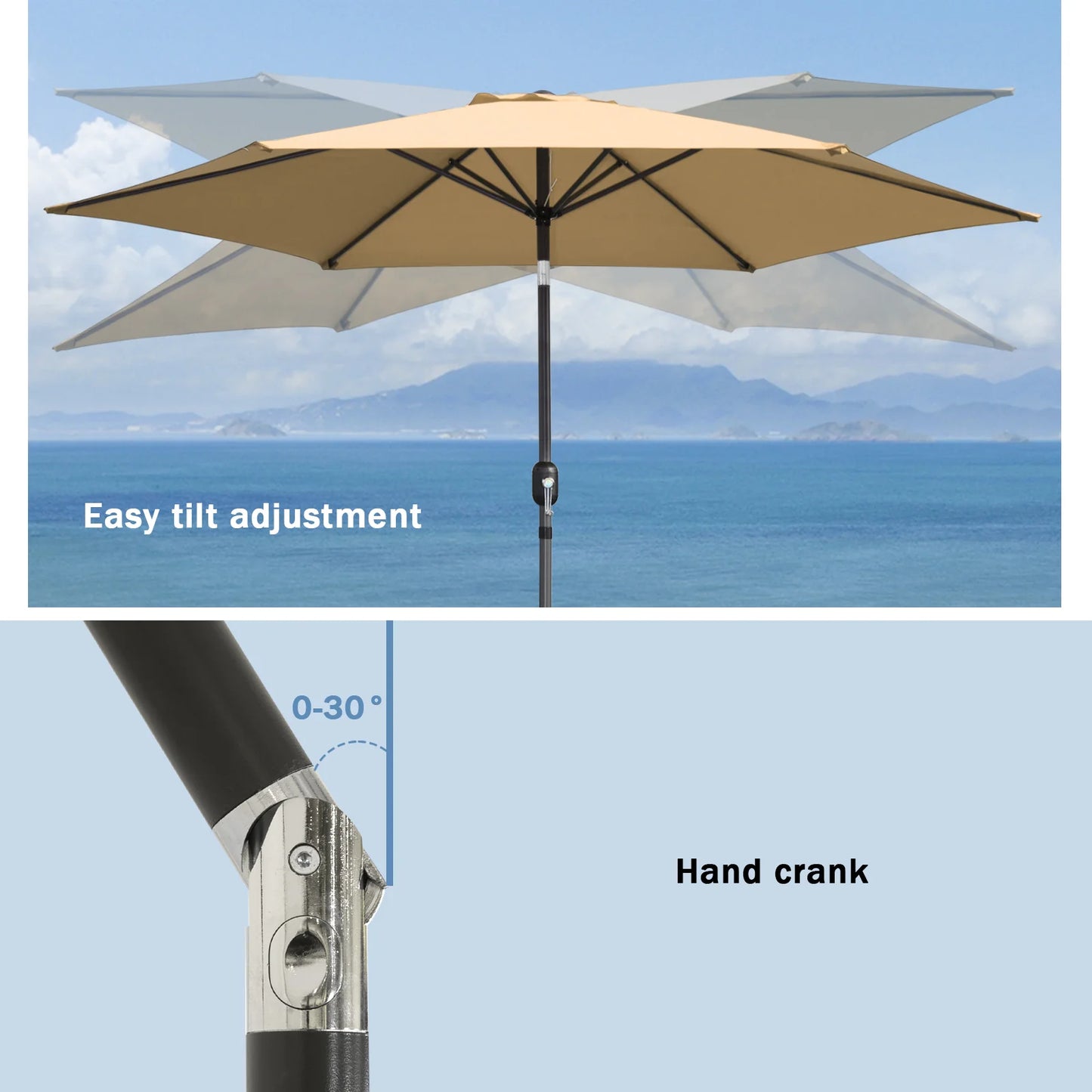 Angel Living Parasol Ø 270 cm - Rood