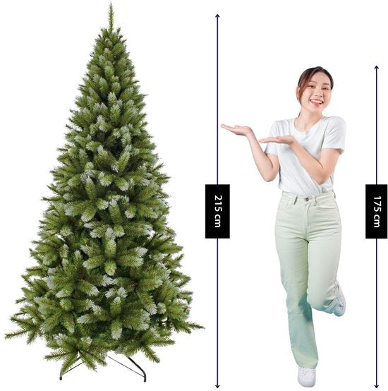 Triumph Tree Pittsburgh Kunstboom Groen - Kerstboom met Volle Uitstraling en 812 Takken - Kerstversiering voor Binnen - Rond met Insteeksysteem - H215 x Ø117 cm
