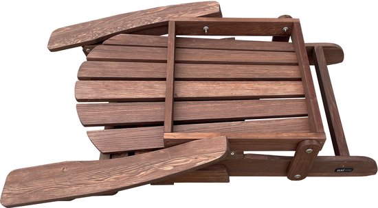 AXI Rosalie Adirondack Stoel Coffee – Houten loungestoel met armleuningen – Opklapbaar - Hoge rugleuning - Tuinstoel – 75,5 x 86,5 x 85 cm – FSC 100% Hemlockhout