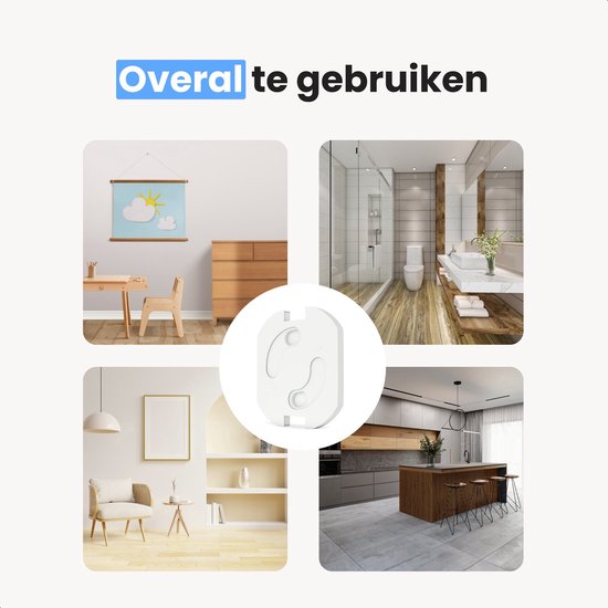 Stopcontact beveiliging - 30 stuks - Baby- en kinderbeveiliging - Geschikt voor Nederlandse stopcontacten - Wit - Luft - Stopcontactbeschermers - Afdekplaatje stopcontact