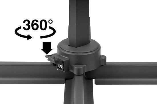 Feel Furniture - Luxe Parasol - Roma 4 x 4 Meter Octagon - Donkergrijs