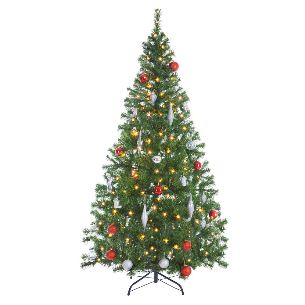 Casaria Kunstkerstboom – 140cm Kerstverlichting 100 LEDS - Groen