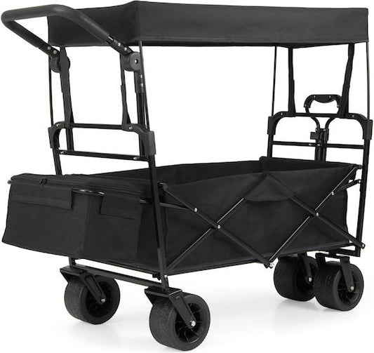 Coast Opvouwbare Tuinwagen 100 Liter - Zwart - 120 x 57 x 110 cm