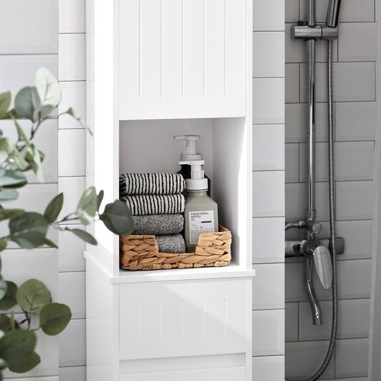 SoBuy Badkamer kast - 30 x 30 x 170 cm - wit