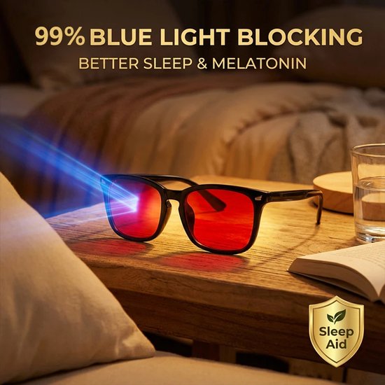 Anti-Blauw Licht Bril / Blauw Licht Filter Bril – Computer & Gaming Leesbril voor Mannen & Vrouwen - Rood Lensfilter, Veranderende Kleur Zonnebril, Nachtwerk & Digitaal Scherm Accessoire