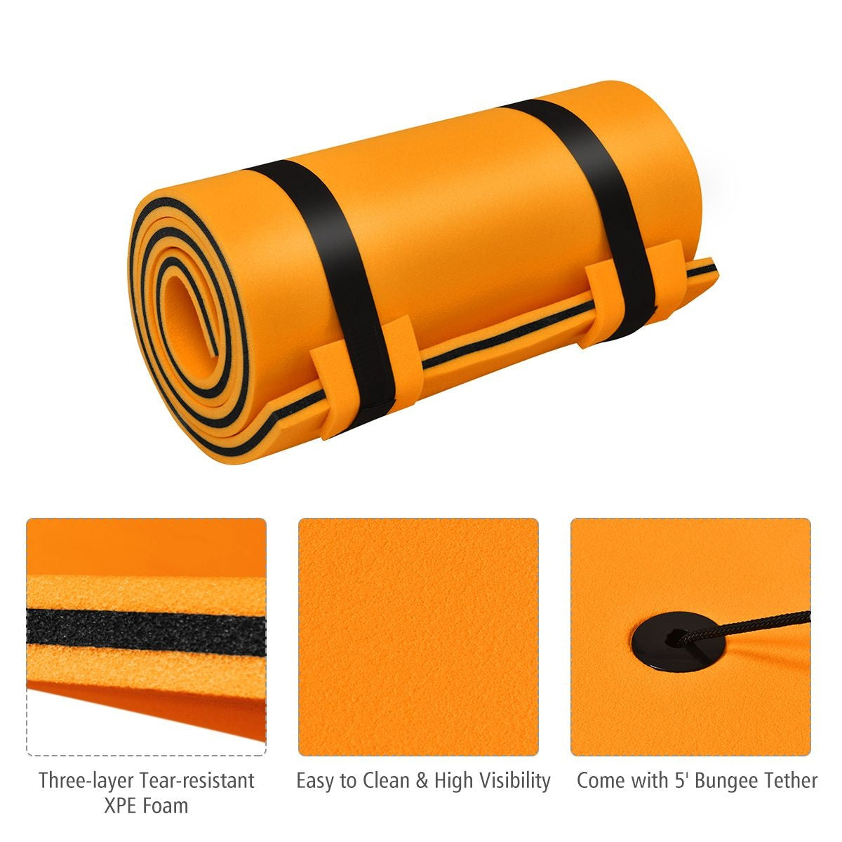 Coast Watermat Drijfmat - Max. 60 kg - 210 x 66 kg - Oranje