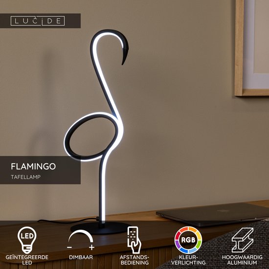 Lucide FLAMINGO - Tafellamp - LED Dimbaar - RGB - Multicolor