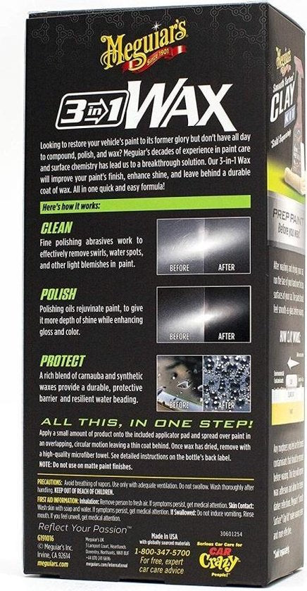 Meguiar's 3-in-1 Wax - Autowax - 473 ml