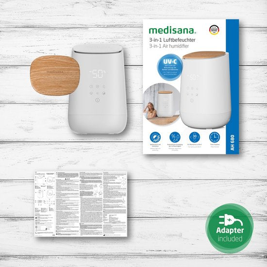 medisana AH 680 - Luchtbevochtiger met aroma & wellness verlichting