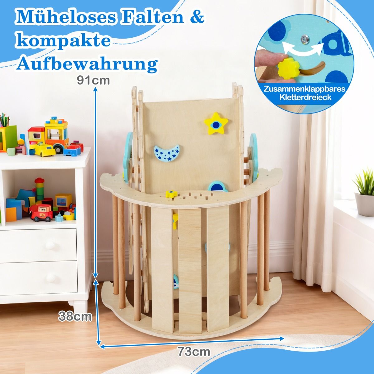 Coast Montessori Klimset - 9-in-1 speeltoestel - opvouwbaar - Natuurlijk