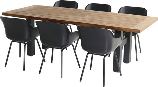 Hartman Sophie elegance tuinstoel - Donkergrijs - set van 2 - donkergrijs rondo onderstel