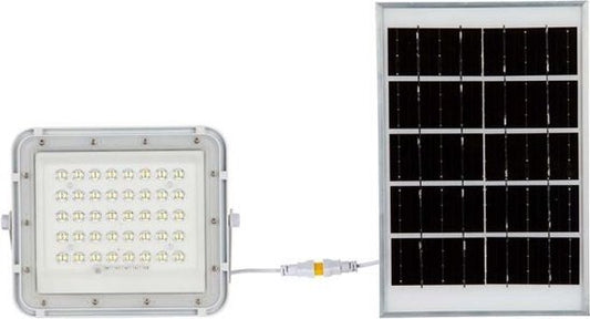 V-TAC VT-40W-W Solar Schijnwerper | IP65 Waterdicht | Wit | 6W | 400 Lumen | 4000K