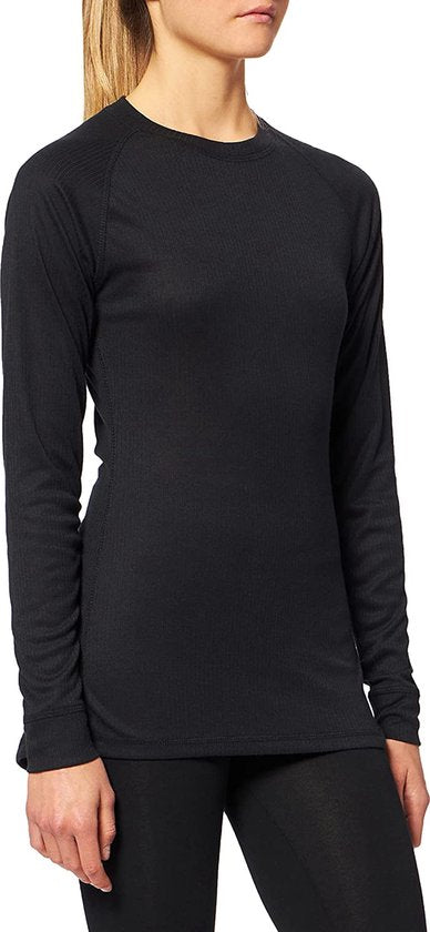Heat Essentials - Thermo Ondergoed Dames - Thermoshirt Dames - Zwart - L - Thermokleding Dames - Thermo Shirt Dames Lange Mouw