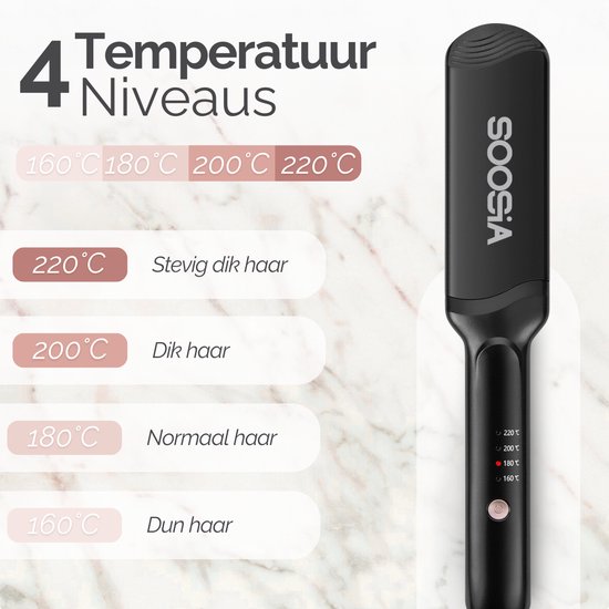 Soosia 5-in-1 Switch Styler – Stijltang, wafeltang, Golftang & Krultang – 3,5 cm Keramische Platen – Rosegoud