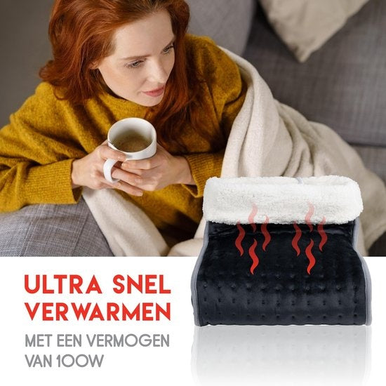alpina Elektrische Voetenwarmer - Overhittebeveiliging - Binnenhoes Wasbaar - 3 Warmtestanden - Donkergrijs