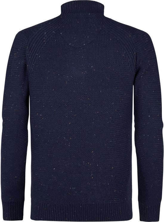 Petrol Industries - Heren Gemêleerde Trui Buffalo - Blauw - Maat S