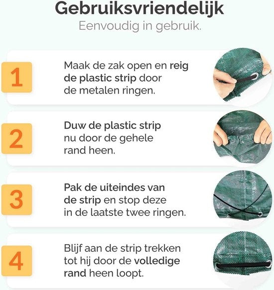 Goliving Tuinafvalzak - Set van 2- Tuinafvalzakken opvouwbaar - Tuinzak - Tuinafvalemmer - 2x 280 liter - Groen
