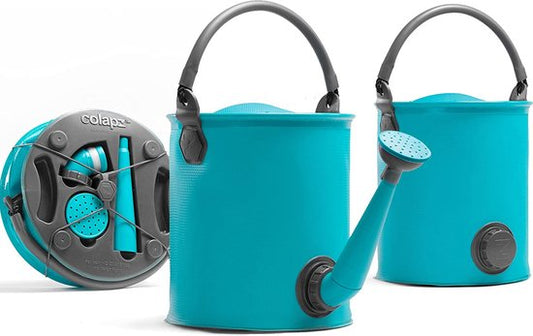Colapz Opvouwbare Emmer en Gieter 9L - Jerrycan met Kraantje 7 tot 9 liter - Emmer met Deksel Afsluitbaar - Blauw - BPA-vrij - 27 x 22 x 22 cm - Kamperen met Caravan en Camper in 2025