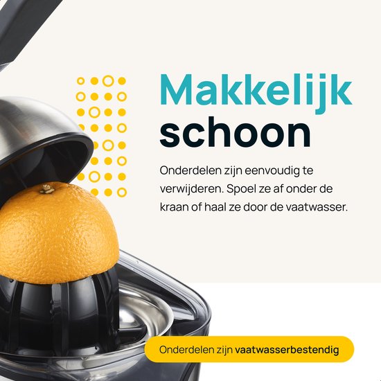 MOA Citruspers Elektrisch - Sinaasappelpers - Citroenpers met 2 Perskegels - BPA-Vrij - Handmatig - RVS - Zilver