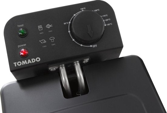 Tomado TDF3001B - Frituurpan - 3 liter inhoud - 2200 Watt - Koude zone - Zwart