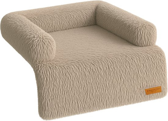 By Cee Cee Origineel Hondendeken Bank – Hondenkleed Bank - Hondenmand - Premium - Volledig Afritsbaar - Mokka Taupe - 75x90 - Maat S