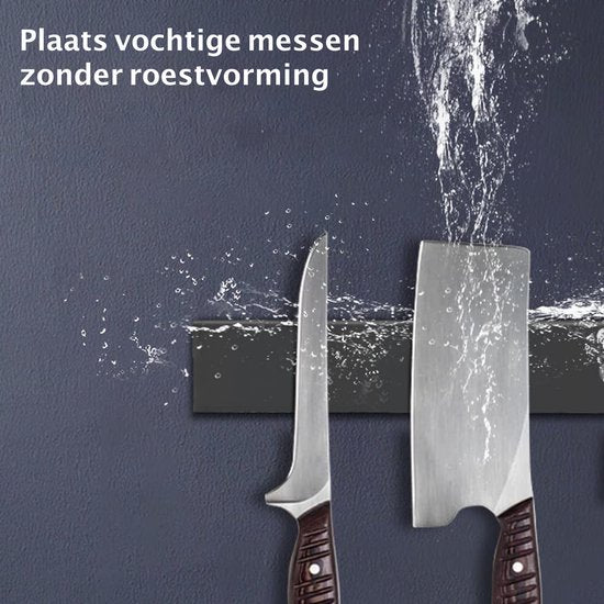 Volcan Messenmagneet - 3M Tape - Magnetische Messenhouder - 40CM - Industrieel - Messenhouder Zelfklevend - RVS