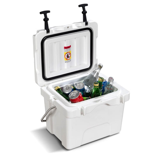 Coast Koelbox - 15 liter - met handvat en aftapplug - 2 bekerhouders - wit