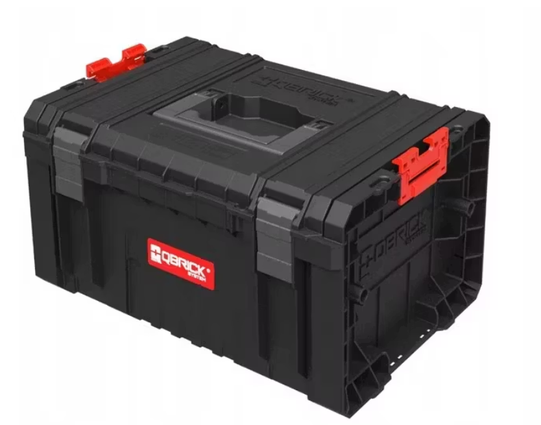 Qbrick Z257776PG001 Gereedschapskist PRO 2.0 met 5x PRO Organizer Multi – Zwart, 450 x 334 x 240 mm