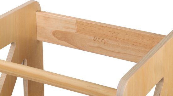 Sunny Liv Leertoren Naturel – Houten Montessori-geïnspireerd Keukenhulpje – Verstelbare Kinder Keukentoren – Veilig en Educatief Speelgoed