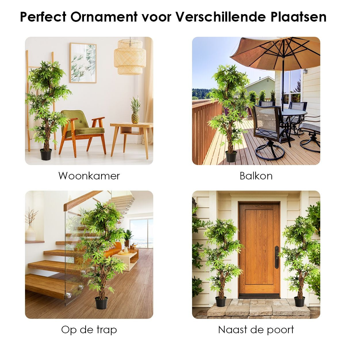 Coast Kunst Bonsai - PVC - 160 cm - Voor Binnen & Buiten